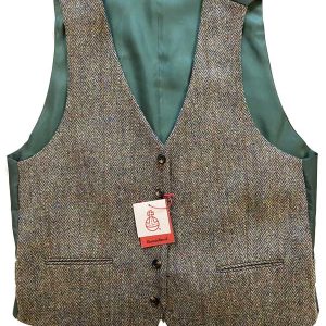 DF Harris Tweed Waistcoat Zonder Revers 670