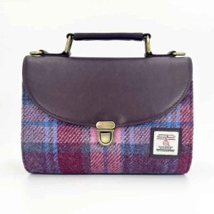 Harris Tweed Mini Day Bag In Pastel Pink